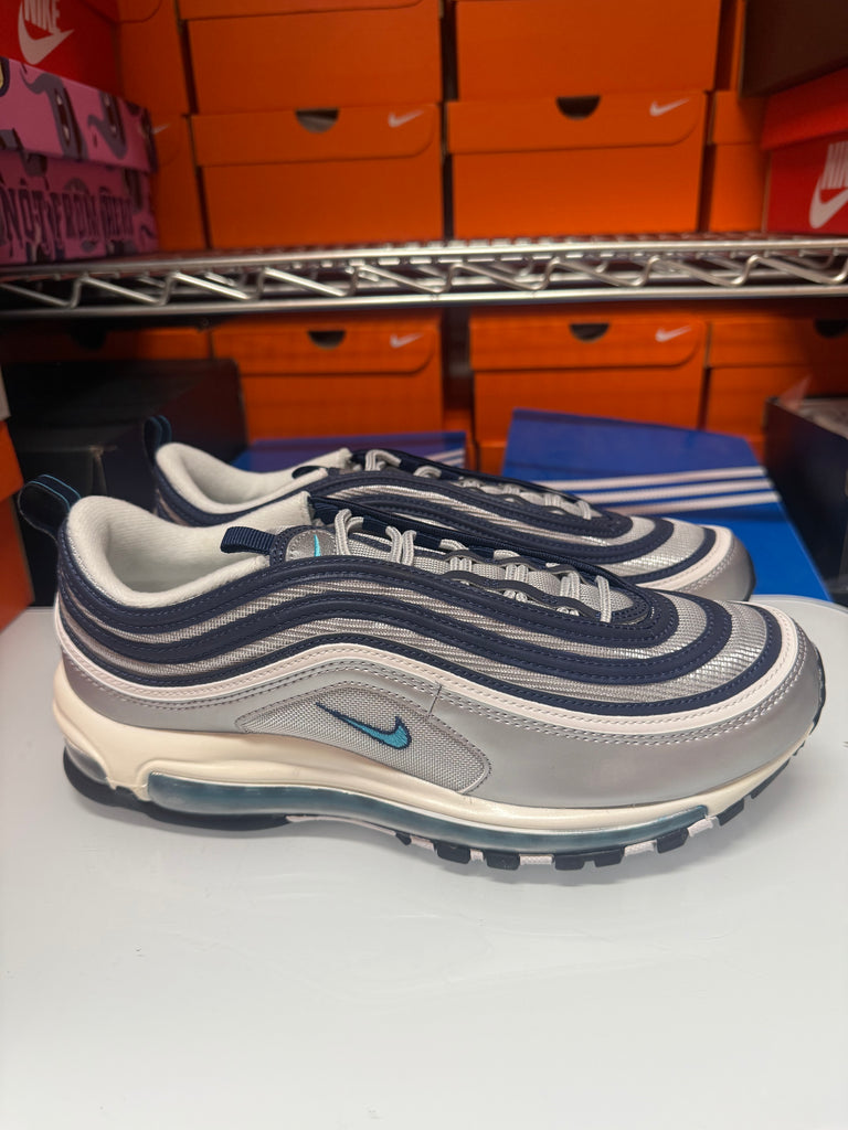 Nike Men's Air Max 97 OG Shoes Silver Blue DM0028-001