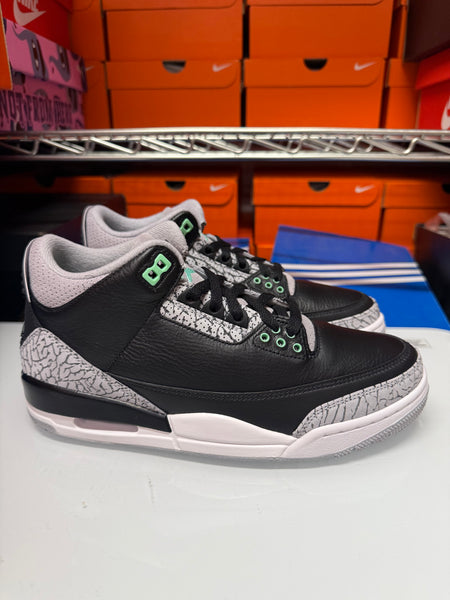 Nike Men's Air Jordan 3 Retro Shoes Black Green Glow CT8532-031