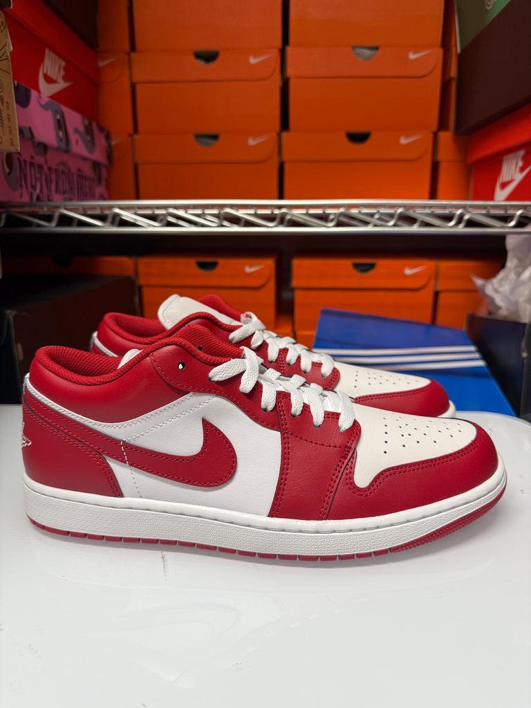 Nike Men's Air Jordan 1 Low Shoes White Varsity Red 553558-166