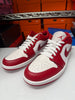 Nike Men's Air Jordan 1 Low Shoes White Varsity Red 553558-166