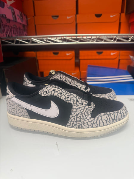 Nike Women's Air Jordan 1 Retro Low OG Shoes Black Cement CZ0775-001