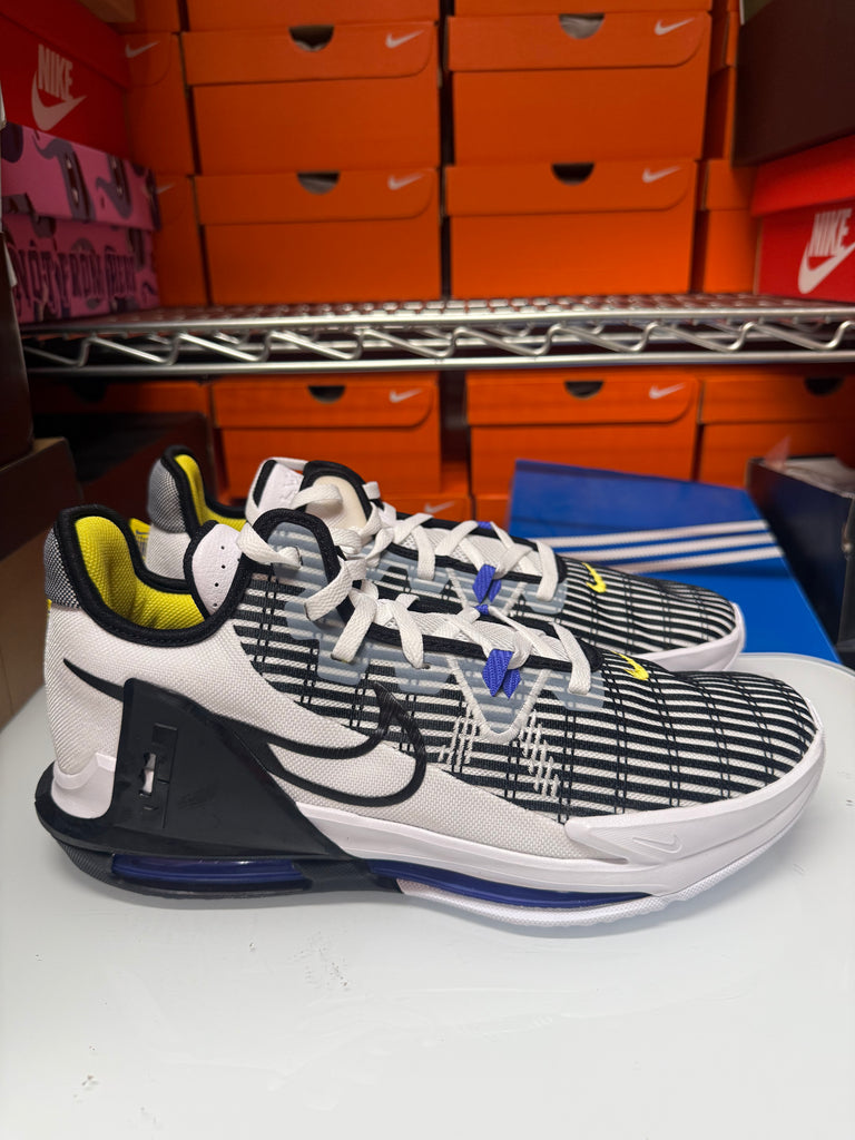 Nike Men's Lebron Witness 6 VI Shoes White Black Violet CZ4052-100