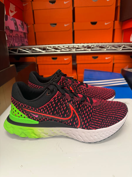 Nike Men's React Infinity Run Flyknit 3 Shoes Red Green Black DH5392-003