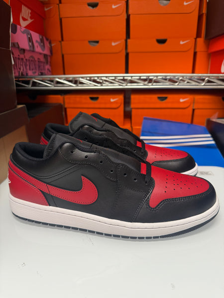 Nike Men's Air Jordan 1 Low Shoes Bred Twist Black Red 553558-067
