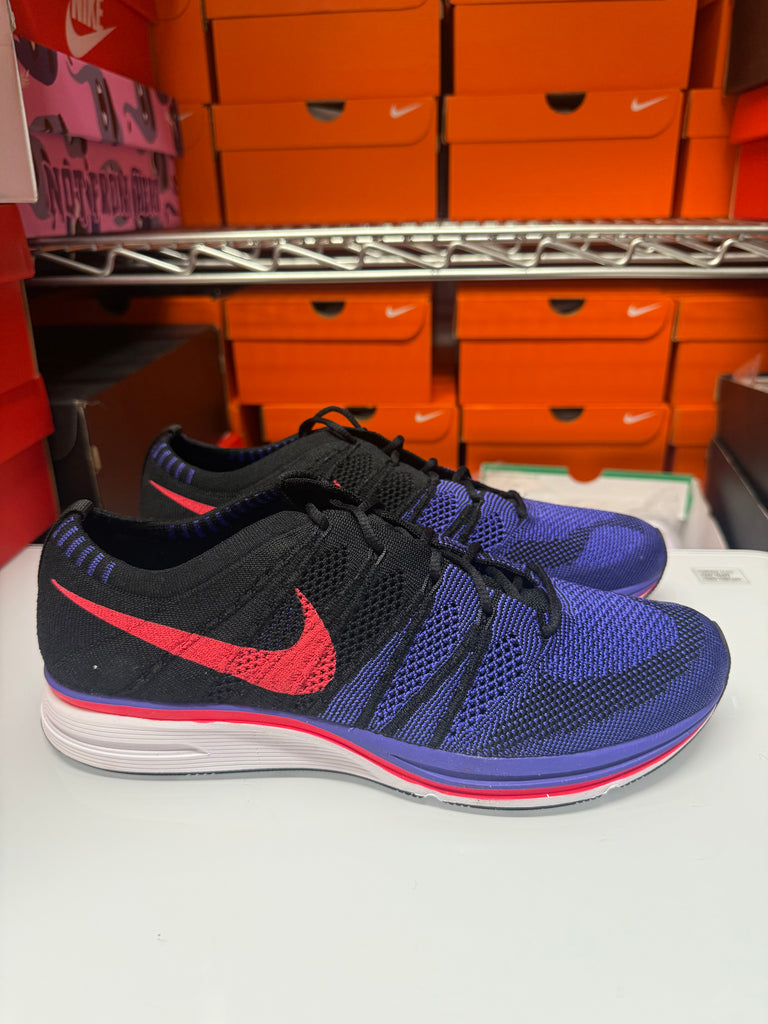 Nike Men's Flyknit Trainer Shoes Black Purple Red White AH8396-003