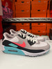 Nike Men's Air Max 90 Golf Shoes White Grey Black Hot Punch CU9978-133