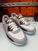 Nike Men's Air Max 90 Golf Shoes White Grey Black Hot Punch CU9978-133