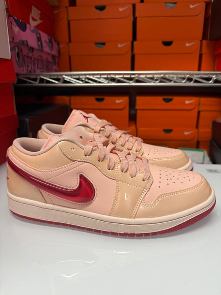 Nike Women's Air Jordan 1 Low SE Shoes Patent Valentine's Day HF3174-600