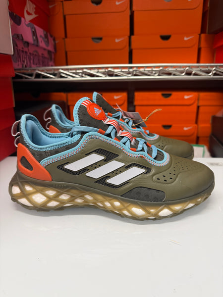 Adidas Men's Web Boost Shoes Olive Strata Halo Blue HQ6170