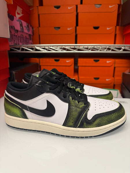 Nike Men's Air Jordan 1 Low SE Shoes Black Electric Green White DN3705-003