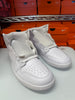 Nike Men's Air Jordan 1 Mid Shoes Triple White 554724-136