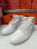 Nike Men's Air Jordan 1 Mid Shoes Triple White 554724-136