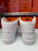 Nike Men's Air Jordan 1 Mid Shoes Triple White 554724-136