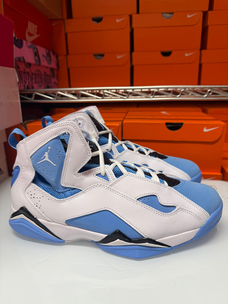 Nike Men's Jordan True Flight Shoes UNC White Blue 342964-140