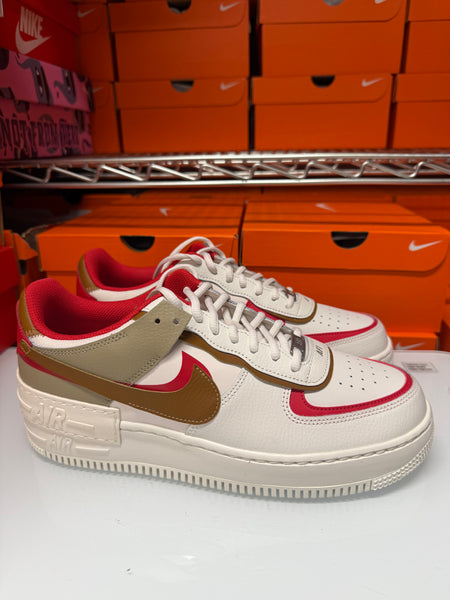 Nike Women's Air Force 1 Low Shadow Shoes Phantom Red Khaki HQ3400-030
