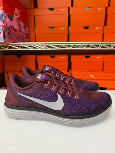 Nike Men's Free RN Distance Shoes Maroon Grey Purple 827115-600