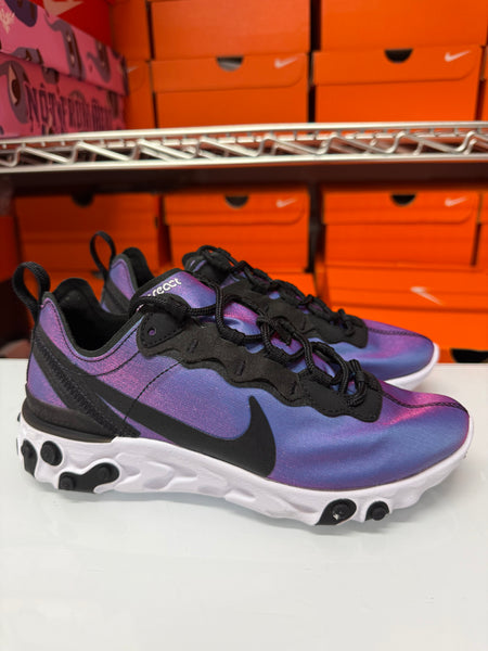 Nike Women's React Element 55 PRM Shoes Black Fuchsia CD6964-001