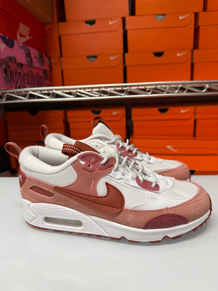 Nike Women's Air Max 90 Futura Shoes Red Stardust White FQ8881-618