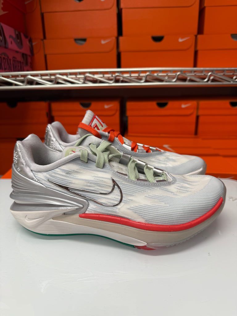 Nike Men's Air Zoom G.T. Cut 2 Shoes Platinum Green Red DJ6015-008