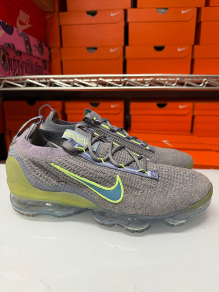 Nike Men's Air Vapormax 2021 Flyknit Shoes Particle Grey Yellow DH4084-003