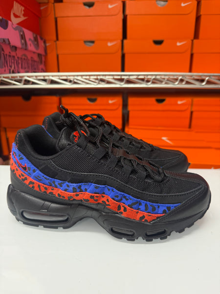 Nike Women's Air Max 95 PRM Shoes Animal Pack Black Red Blue CD0180-001