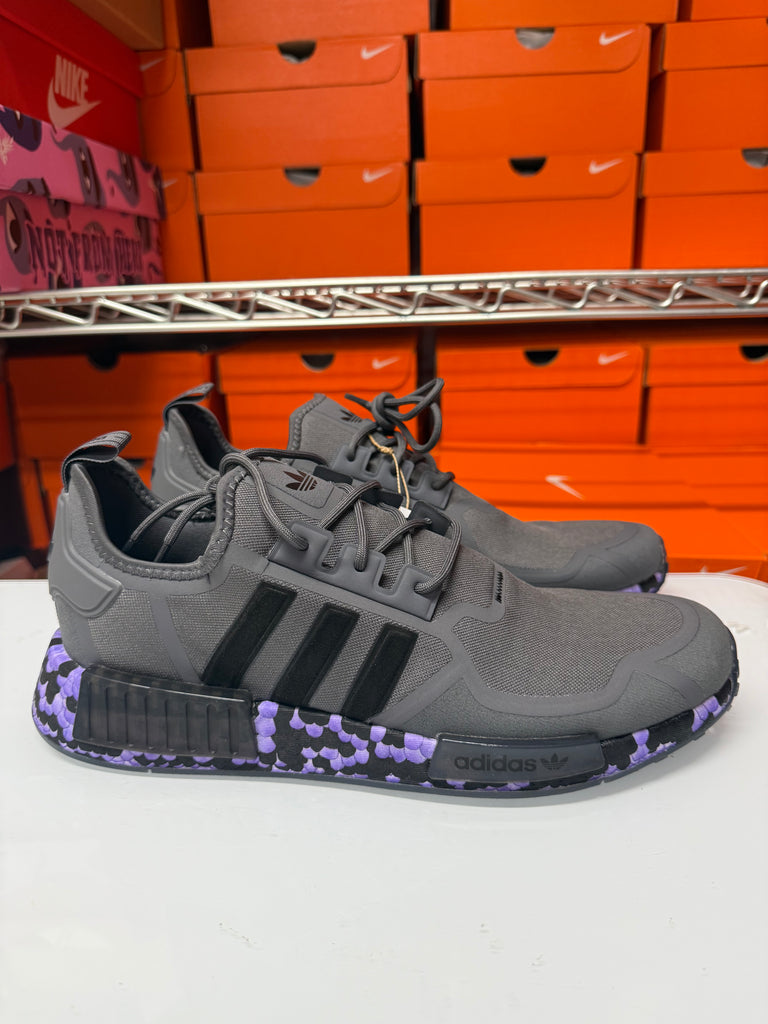 Adidas Men's NMD R1 Shoes Grey Purple Rush GW5636