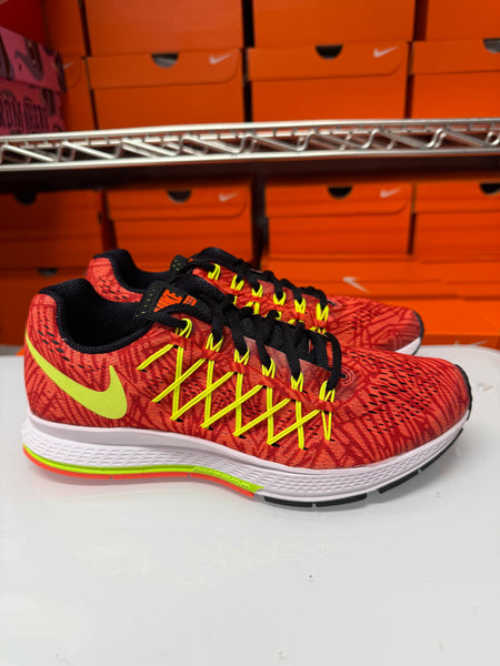 Nike Women's Air Zoom Pegasus 32 Print Shoes Orange Volt Red 806806-800