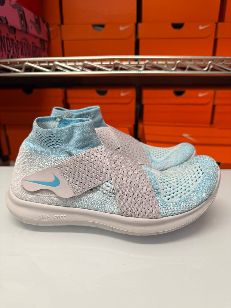 Nike Women's Free RN Motion Flyknit 2017 Shoes Glacier Blue Grey 880846-402