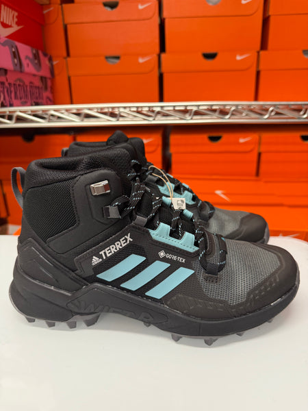 Adidas Women's Terrex Swift R3 Mid Gore-Tex Shoes Black Blue GZ3043