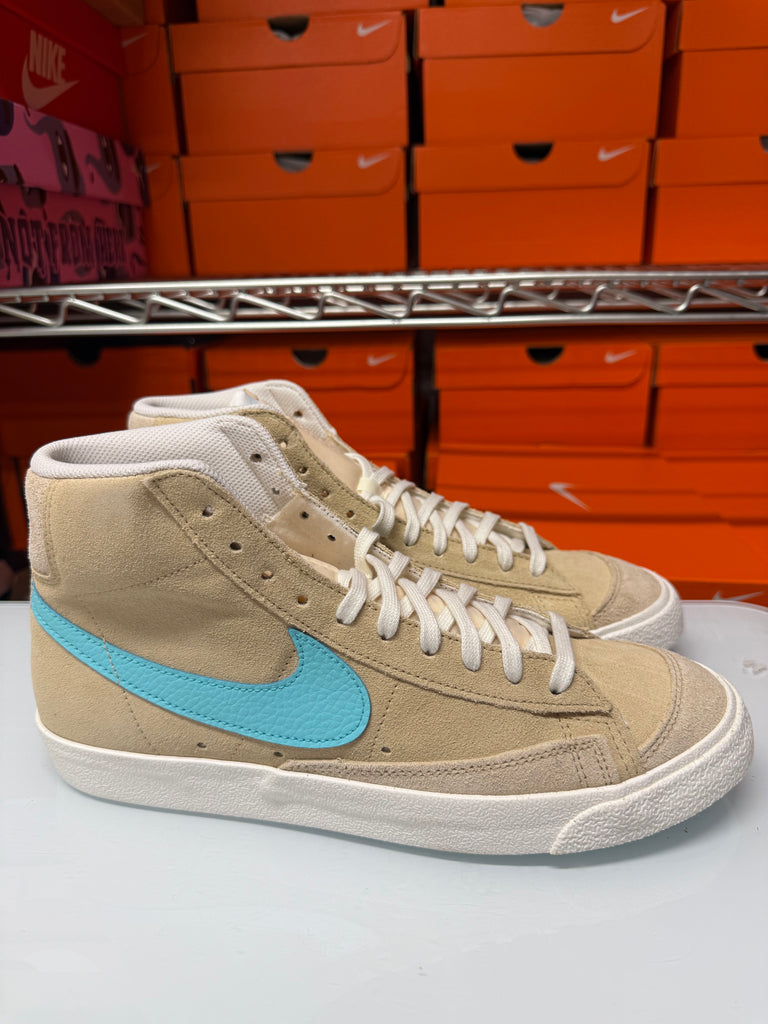 Nike Men's Blazer Mid '77 SE Shoes Desert Ore Light Aqua FJ4414-200