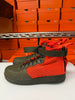 Nike Men's SF Air Force 1 Mid QS Shoes Cargo Khaki Crimson AA7345-300
