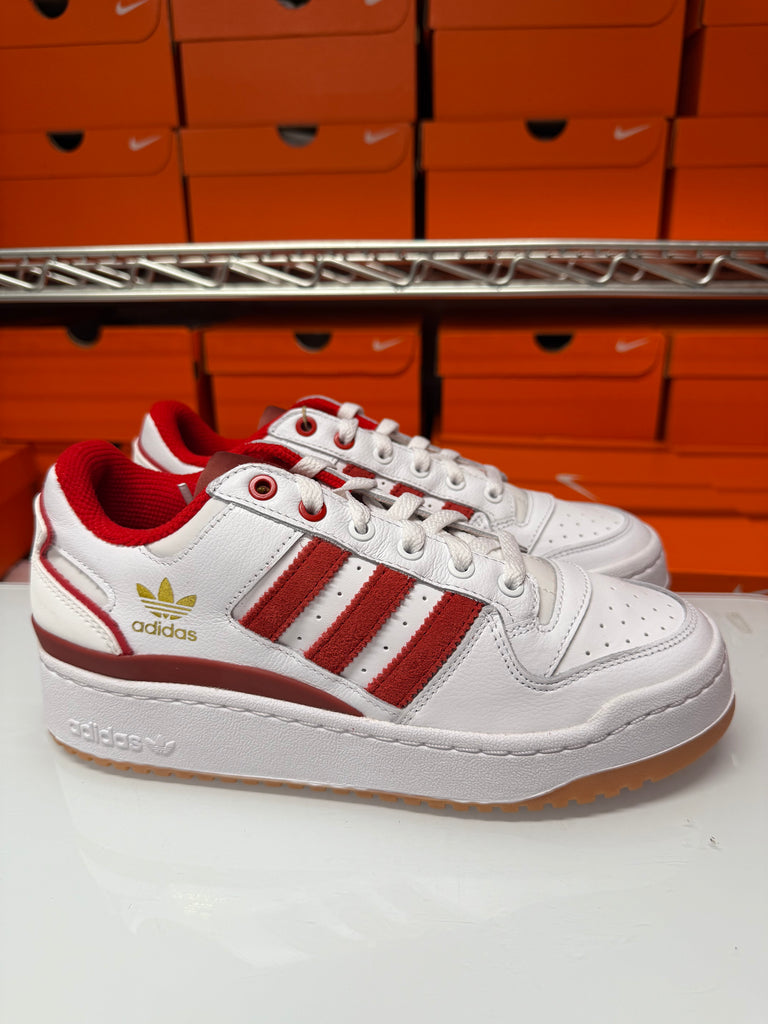 Adidas Women's Forum Bold Stripes Shoes White Red JI0063