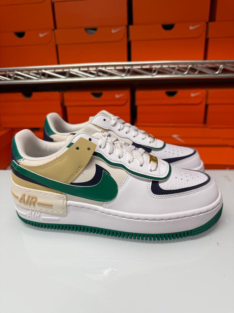 Nike Women's Air Force 1 Shadow Shoes White Green Beige DZ1847-102