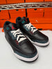 Nike Kids (GS) Air Jordan 3 Retro Shoes Black White Jade FV5437-001